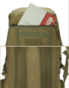 Тактичний рюкзак для риболовлі полювання походів туризму активного відпочинку спорту 50х27х22 см (476023-Prob) Оливковий - зображення 7