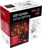 Світлодіодна гірлянда Maclean LED String of Lights with Moon & Star Curtain Garland Lights Christmas 5.2m 8 Modes 120 LEDs 3000K Warm White 3W (MCE418) - зображення 6