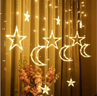 Світлодіодна гірлянда Maclean LED String of Lights with Moon & Star Curtain Garland Lights Christmas 5.2m 8 Modes 120 LEDs 3000K Warm White 3W (MCE418) - зображення 10