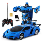Машинка трансформер Lamborgini Robot Car Робот с аккумулятором на радиоуправлении 1:18 Синий