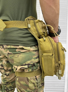 Тактична сумка поясна на ногу Cross Bag Elite Coyote - зображення 3