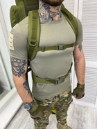 Тактичний рамний рюкзак Tactical Backpack Olive 100 л - зображення 7