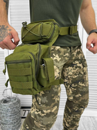 Тактична сумка поясна на ногу Cross Bag Elite Olive - изображение 1