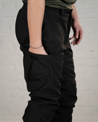Зимові тактичні штани SoftShell з утеплювачем ХОЛОСОФТ чорні водонепроникаючі S - (46) - зображення 6