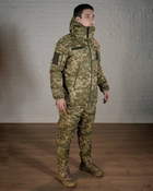 Форма армійська зимова водонепроникаюча ГРЕТА з утеплювачем ХОЛОСОФТ піксель штани бушлат з капюшоном S - (46) - зображення 3