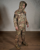 Зимова військова форма SoftShell з утеплювачем ХОЛОСОФТ мультикам маскувальний костюм штани і бушлат L - (50) - зображення 4