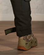 Зимові тактичні штани SoftShell з утеплювачем ХОЛОСОФТ олива теплі водонепроникаючі L - (50) - зображення 8