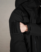 Зимний бушлат военный SoftShell с утеплителем ХОЛОСОФТ черный подкладка водонепроницаемый флис L - (50) - изображение 7