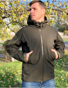 Куртка тактическая Soft Shell водонепроницаемая олива 54 - изображение 1
