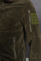 Кофта флісова чоловіча військова тактична з липучками під шеврони ЗСУ Туреччина 7345 XXL хакі - зображення 6