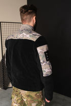 Кофта флисовая мужская военная тактическая с липучками под шевроны ВСУ (ЗСУ) Мультикам 8037 48 размер хаки - изображение 4