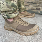 Кросівки чоловічі тактичні сітка ЗСУ 6718 40 р 26,5 см коричневі - зображення 1