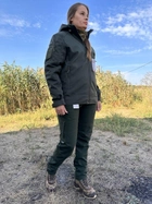 Тактическая куртка хаки COMBAT Боевой софтшел Soft-Shell на флисе для женщин S M - изображение 8