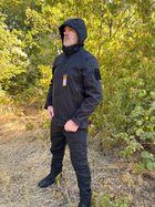 Куртка чорна софтшел COMBAT куртка комбат soft-shell фліс для силових структур L - зображення 1