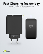 Зарядний пристрій Goobay Wentronic Power Delivery 65Вт 1x USB-C Чорний (4040849617614) - зображення 7