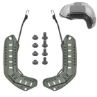 Боковые рельсы на шлем набор монтажных шин для шлемов Fast Милитари - изображение 4