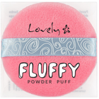 Gąbka do makijażu Lovely Fluffy Powder Puff puszek do aplikacji pudru Różowy (5907439135806) - obraz 1