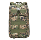 Тактичний штурмовий військовий рюкзак Armour Tactical B45 Oxford 600D (з системою MOLLE) 45 літрів Зелений піксель - зображення 2