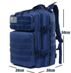 Тактичний рюкзак Armour Tactical B1145 Oxford 900D (з системою MOLLE) 45 л Синій - зображення 9
