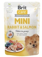 Влажный корм Brit Care Mini для собак с филе кролика и лосося в соусе