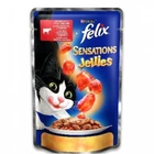 Вологий корм для кішок Felix Sensations Jellies з яловичиною та томатами в желе 85 г
