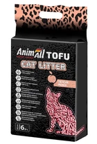 AnimAll Тофу з ароматом персика наповнювач туалетів для кішок, 2.6 кг, 6 л