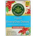 Органический лимонник Traditional Medicinals "Organic EveryDay Detox Schisandra Berry" травяной детокс чай без кофеина (16 пакетиков / 24 г) - изображение 1
