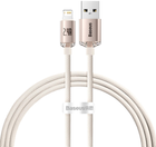 Kabel Baseus Crystal Shine Series Fast Charging Data Cable USB to IP 2.4A 1.2 m Różowy (CAJY001104) - obraz 1