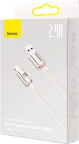 Кабель Baseus Crystal Shine Series Fast Charging Data Cable USB to iP 2.4A 1.2 м Pink (CAJY001104) - зображення 8