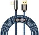 Kabel Baseus Legend Series Elbow CACS USB AM-Lightning M 2.4A 90° 2 m Niebieski (CACS000103) - obraz 1