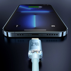 Кабель Baseus Crystal Shine Series Fast Charging Data Cable USB to iP 2.4A 1.2 м Sky Blue (CAJY001103) - зображення 7