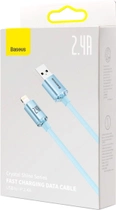 Кабель Baseus Crystal Shine Series Fast Charging Data Cable USB to iP 2.4A 1.2 м Sky Blue (CAJY001103) - зображення 8