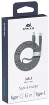 Kabel RIVACASE USB Type-C PS6105 GR12 Szary - obraz 4
