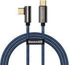 Kabel Baseus Legend Series Elbow Fast Charging Data Cable Type-C to Type-C 100W 2 m Niebieski (CACS000703) - obraz 1
