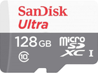 Karta pamięci SanDisk microSDXC Ultra 128Gb Class 10 UHS-1 A1 + SD adapter (SDSQUNR-128G-GN3MA)