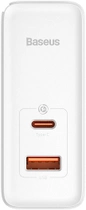 Мережевий зарядний пристрій Baseus GaN5 Pro Fast Charger C+U 100W EU (With Cable Type-C to Type-C 100W 20V/5A 1 м) White (CCGP090202) - зображення 7