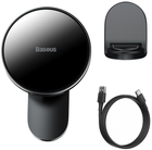 Автотримач для телефону з бездротовою зарядкою Baseus Big Energy Car Mount Wireless Charger Black (WXJN-01) - зображення 6