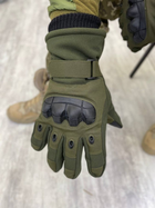 Зимние перчатки enigma lux сенсорные Олива M - изображение 2