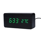 Электронные&nbsp;часы-будильник с термометром LED WOOD CLOCK VST-862+ под дерево черные (SH777712)