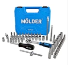 Профессиональный набор инструментов в кейсе MOLDER 1/4" 72 T, CR-V, 56 ед.