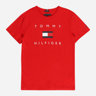 Koszulka dziecięca dla chłopca Tommy Hilfiger KB0KB07286-XNL 128 cm Czerwona (8720116818642)