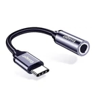 Адаптер переходник Essager Type-C-3.5мм Aux для наушников Jack AUX Headphone Adapter Cable DAC чип Black (YM1445)