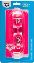 Комплект (очки+шапочка) Arena POOL JR SET (92423-092) детский OSFM Белый-фуксия (3468335124056)