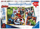 Набір пазлів Ravensburger Marvel Avengers Assemble 21 x 21 см 3 x 49 деталей (4005556080403) - зображення 1