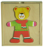 Puzzle drewniane Brimarex Teddy Bear 3 elementy (5907791517968) - obraz 1