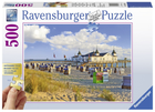 Puzzle Ravensburger Beach Baskets In Ahlbeck 49 x 36 cm 500 elementow (4005556136520) - obraz 1