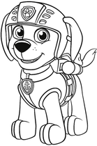 Puzzle do kolorowania Trefl Baby Maxi Paw Patrol Puppy Patrol Team 2 x 10 elementów (5900511430035) - obraz 3