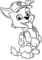 Puzzle do kolorowania Trefl Baby Maxi Paw Patrol Puppy Patrol Team 2 x 10 elementów (5900511430035) - obraz 4