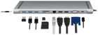 Stacja dokująca Logilink USB USB-C Eigang 11Port 3xUSB3.2 USB-C 2xHDMI VGA AUX RJ45 Silver (4052792062847) - obraz 5