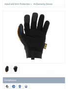 Тактические перчатки Mechanix Wear Body Guard Impact Pro HD Series 362 М - изображение 3
